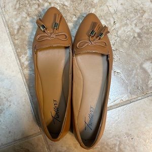 Brown Leather Flats with Tassels